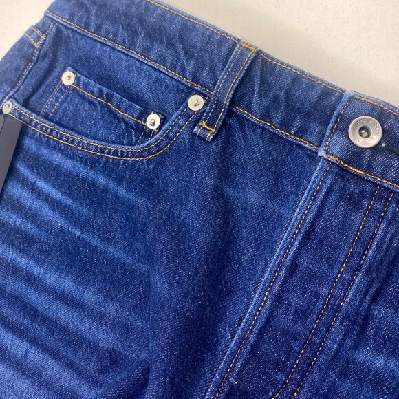 Rag & Bone Blue Denim Dre Low-Rise Frayed Hem Button Fly Shorts $165 Size 32 NEW - Picture 3 of 11